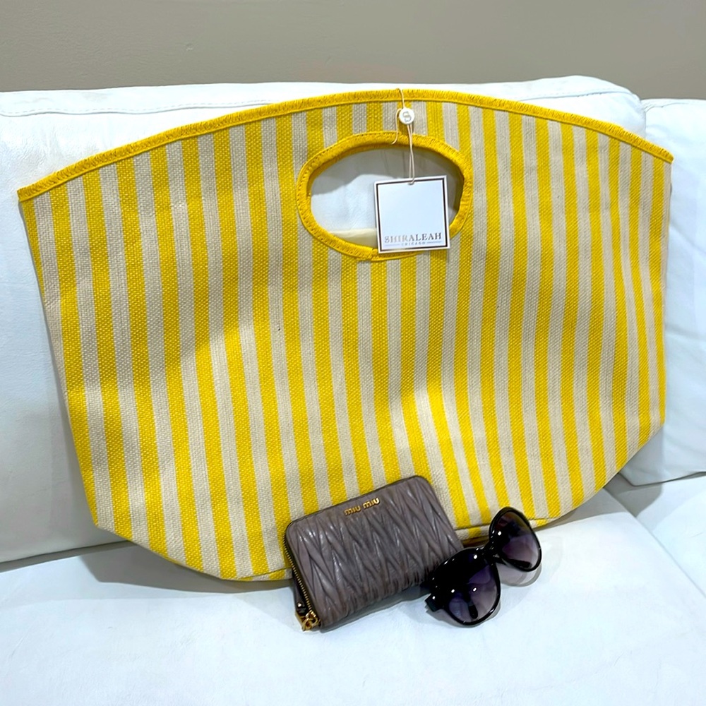 Beach tote NWT road trip stripes canvas extra large swim towel etc dog bag baby